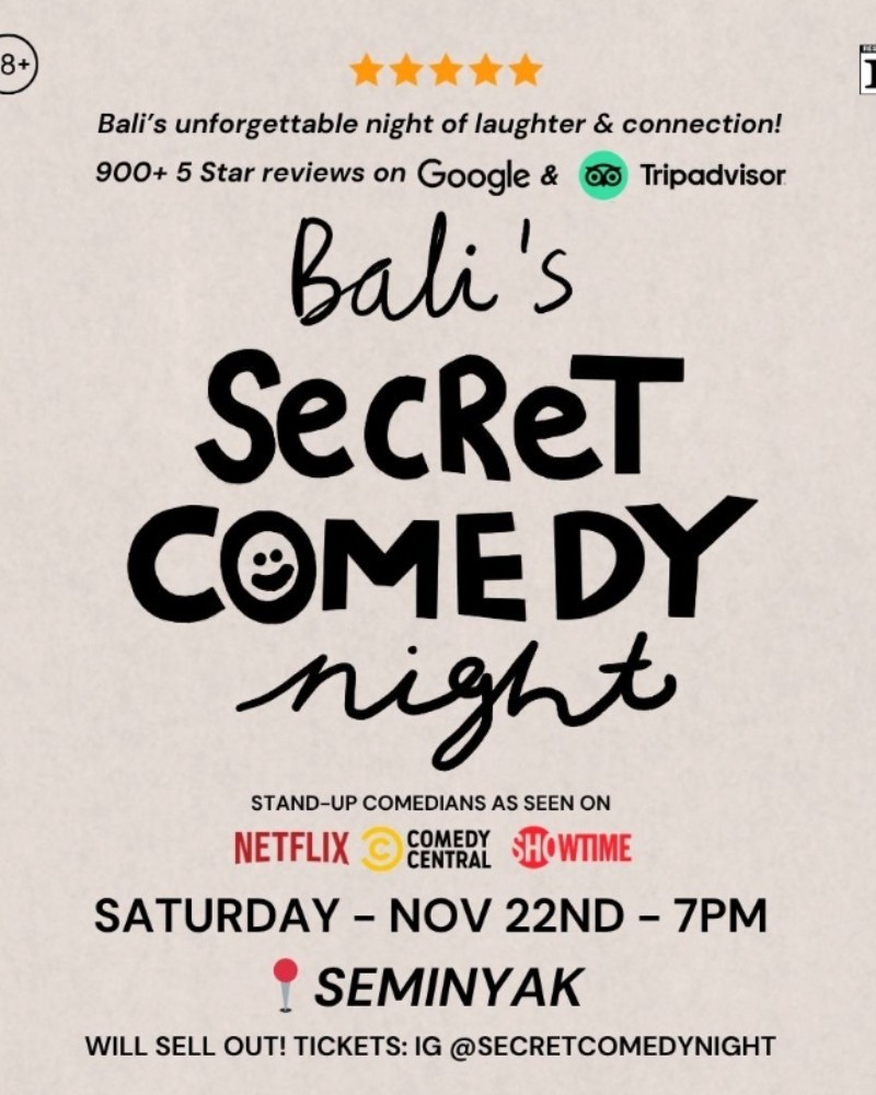 SECRET COMEDY NIGHT - NOV 22ND (Live in Seminyak) - 7PM
