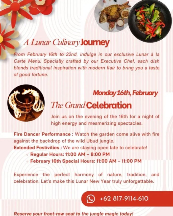 Chinese Lunar New Year at Kaban Ubud