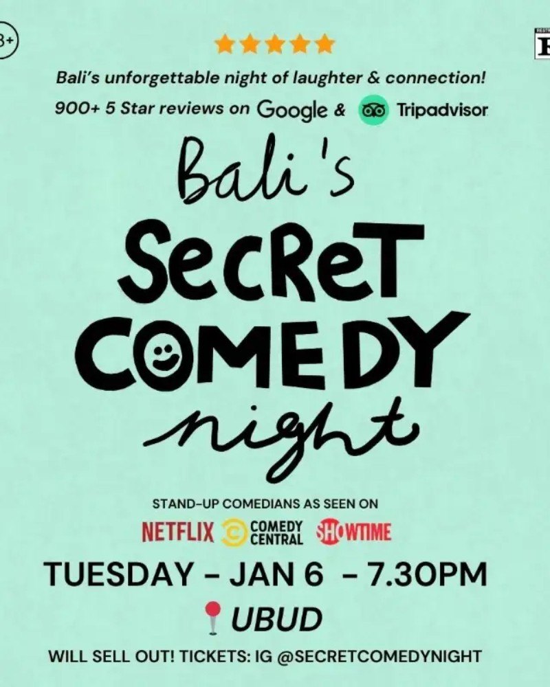 SECRET COMEDY NIGHT - JAN 6TH (Live in Ubud) - 7.30PM